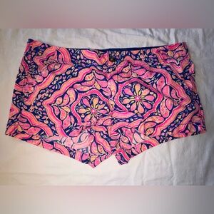 LILLY PULITZER Kerrie Shorts in a Royal Blue & Hot Pink Pattern Size 16